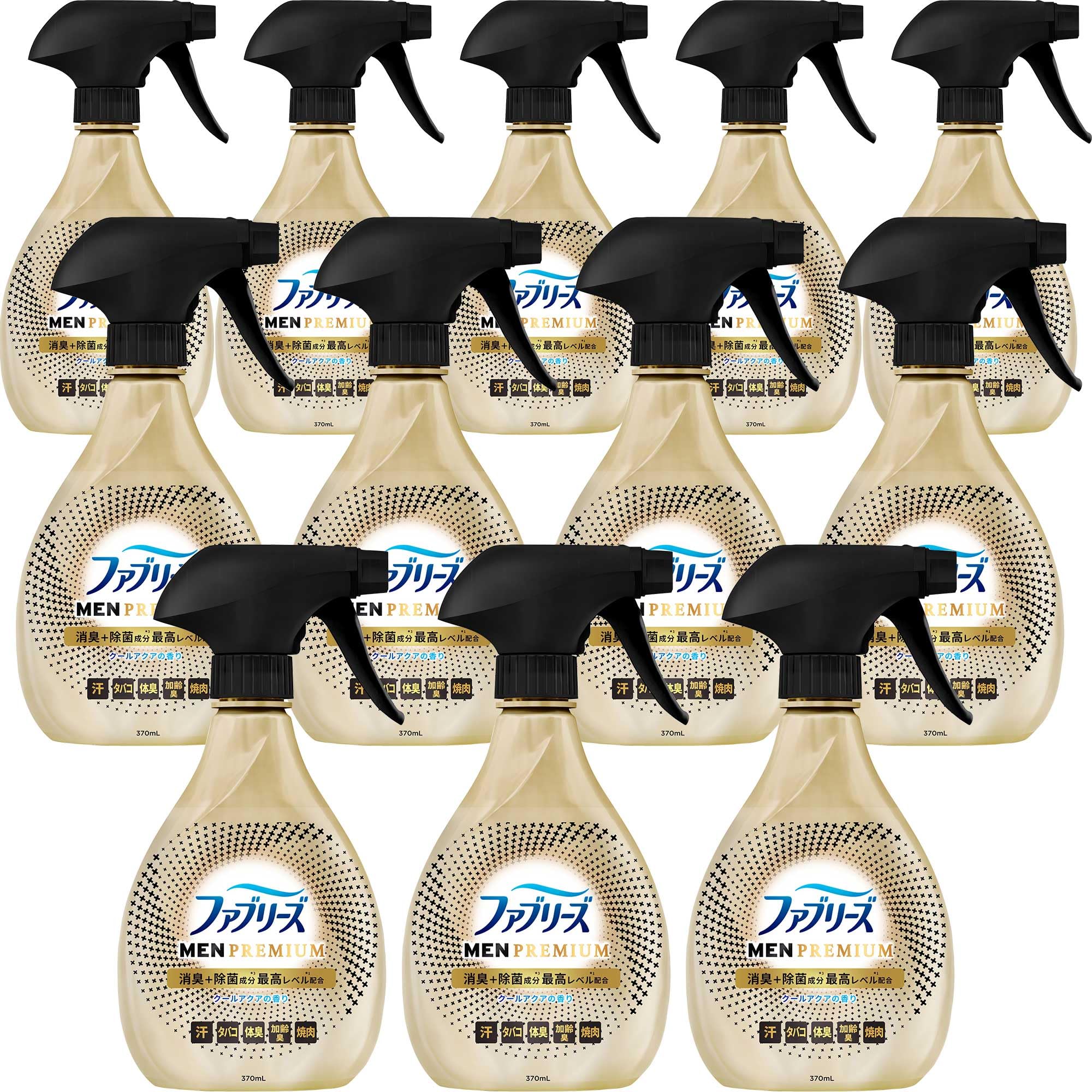 [ケース販売] ファブリーズ 消臭スプレー 布用 MEN PREMIUM クールアクア 本体 370mL×12本 6,072円