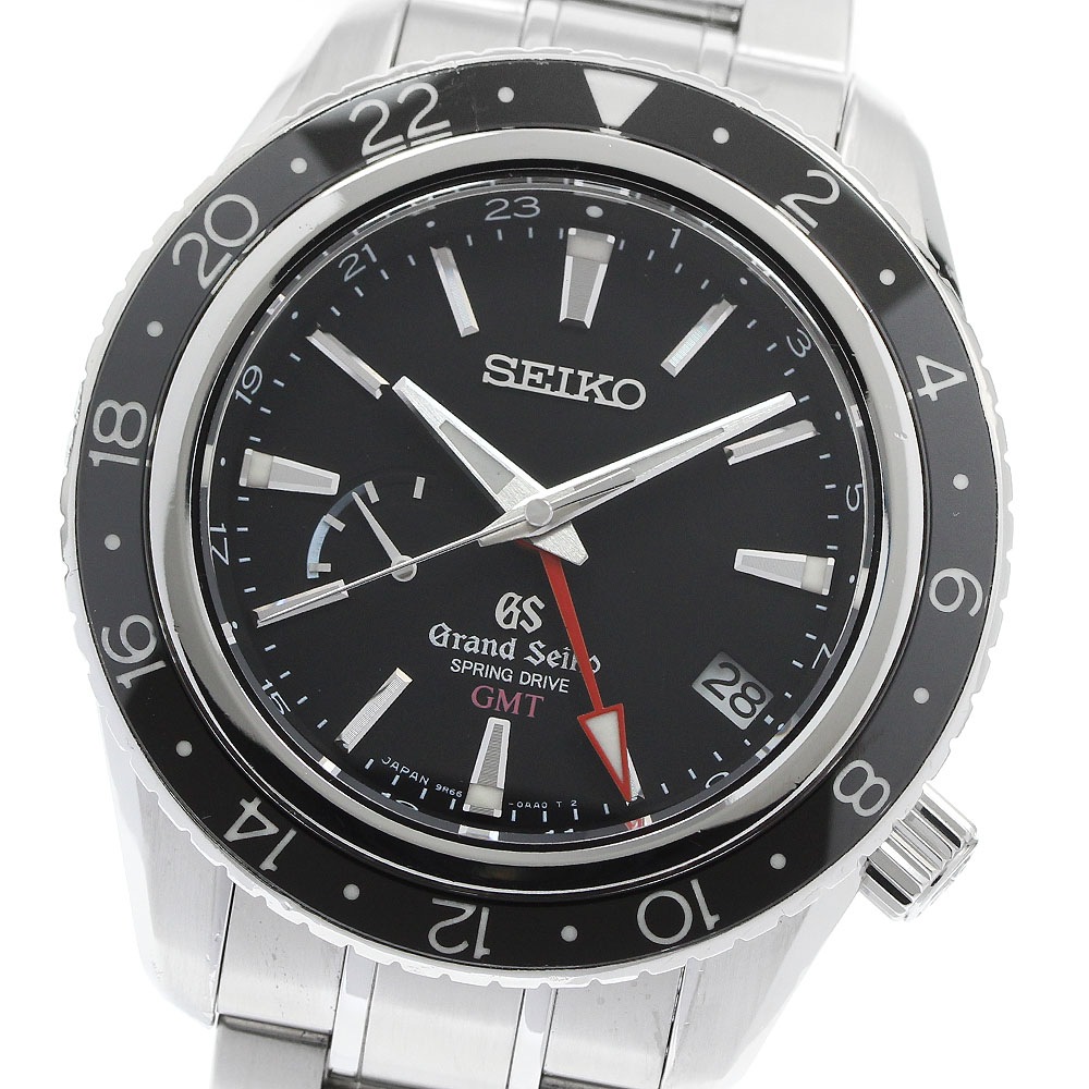 セイコー SEIKO SBGE001/9R66-0AA0 グランドセイコー GMT パワーリザーブ デイト スプリングドライブ メンズ _944948【中古】