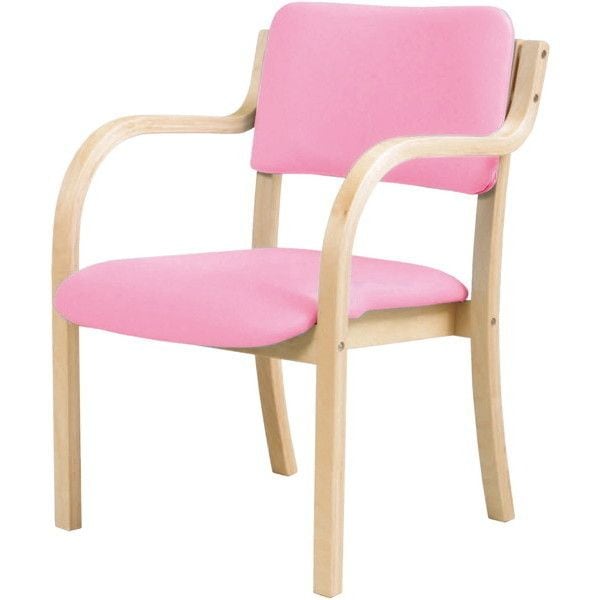 DC-530P(PK) ダイニングチェア(肘付) ピンク メーカー直送