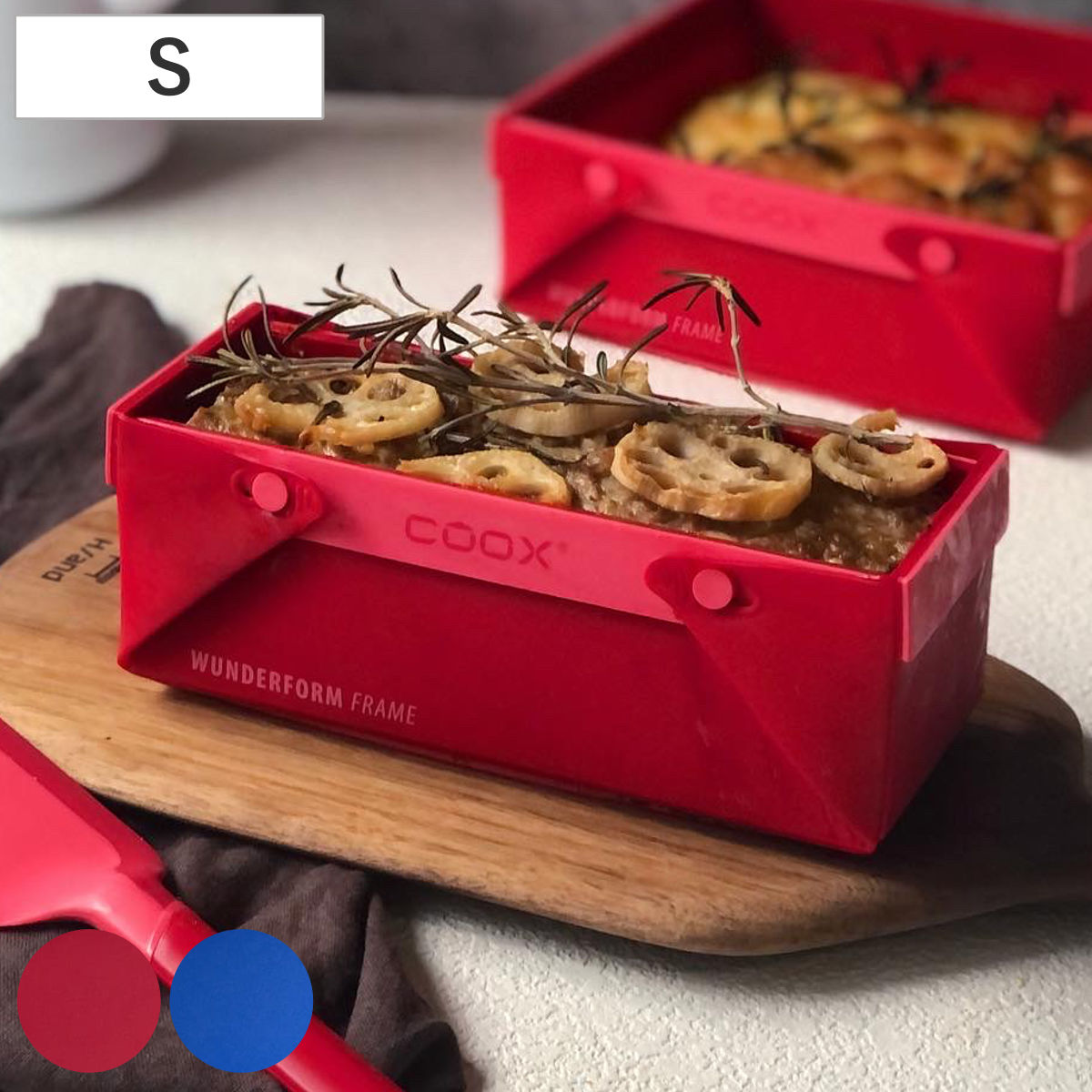 ケーキ型 coox 洗いやすい たためる焼き型 S シリコーン オーブン対応 食洗機対応 焼き型 シリコンケーキ型 長方形 レクタングル おしゃれ かわいい コンパクト たためる お菓子づくり