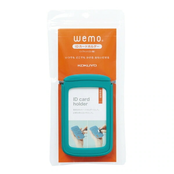（まとめ買い）メモとコラボした IDカードホルダー wemo ブルーグリーン NM-WES196BG [x3] 7,164円