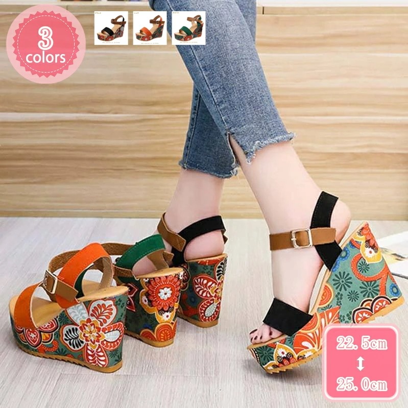 1000円OFFクーポン サンダル レディース ウェッジソール コンフォートサンダル アンクルストラップ 履きやすい ハイヒール 10センチ 歩きやすい 走れる 美脚サンダル おしゃれ 海 夏 厚底サ