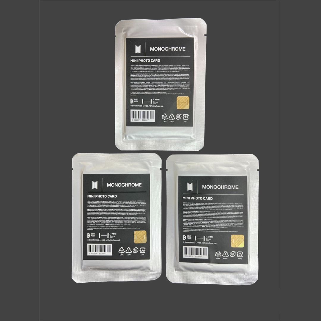 BTS MONOCHROME MINI PHOTO CARD