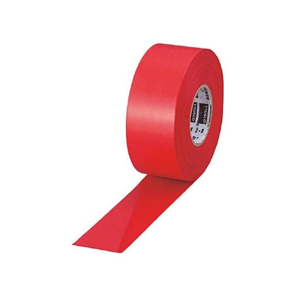 （まとめ）目印テープ 30mmx50m レッド TMT-30R 1巻 [x20セット]