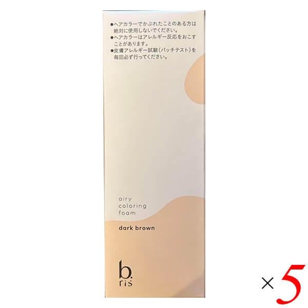 ビーリス エアリーカラーリングフォーム 80g 5個セット ダークブラウン 医薬部外品 ヘアカラー 泡 トリートメント