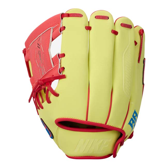 ナイキ(NIKE) ジュニア VAPOR ヴェイパー YOUTH 野球用グローブ 内野 外野 BA2008-719Oイエロー×Bクリムゾン 【左投げ用】