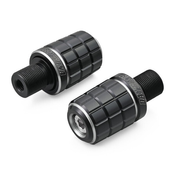 D42607 PREMIUM ZONE バーエンド カワサキ(M17)用 BRICK アッシュシルバー