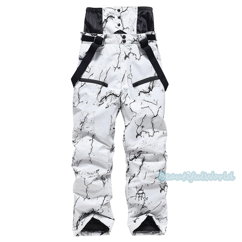 スノーパンツメンズレディーススキーパンツスノーボードウェアスキーウェアビブパンツ防寒防風冬服単品男女兼用撥水加1