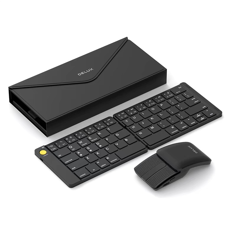 DELUX MF10 折りたたみ式マウスセットアイパッドPCブルートゥース携帯用キーボードマウス 8,244円