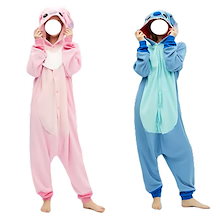 【3日内出荷】【2枚200OFF】着ぐるみ パジャマ 子供大人用 男女兼用 110CM-180CM フリース スティッチ エンジェル ディズニー 衣装 変装 コスチューム キャラクターサザック
