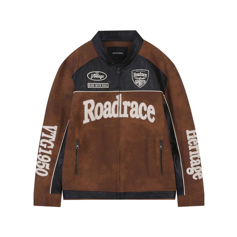 エコレザー スエード配色ライダージャケット(B251LI151P)