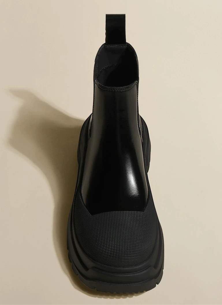 ブーツブーティーショートミドルブーツ本革ショートブーツ女性2024年秋新作英伦風カジュアルマーチンブーツ厚底ミドルチェルシーブーツ 厚底シューズ 5,382円