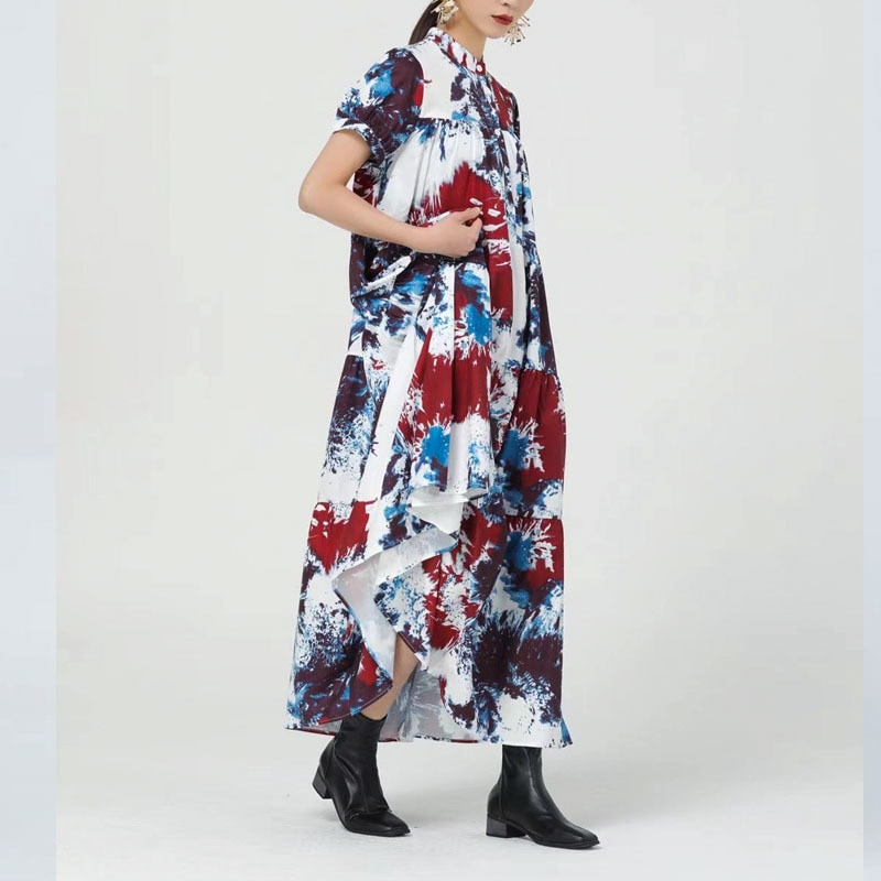 ワンピース ロング丈ワンピ レディース 柄ワンピース 総柄 プリントワンピ パッチワークワンピその他 ワンピース・ドレス