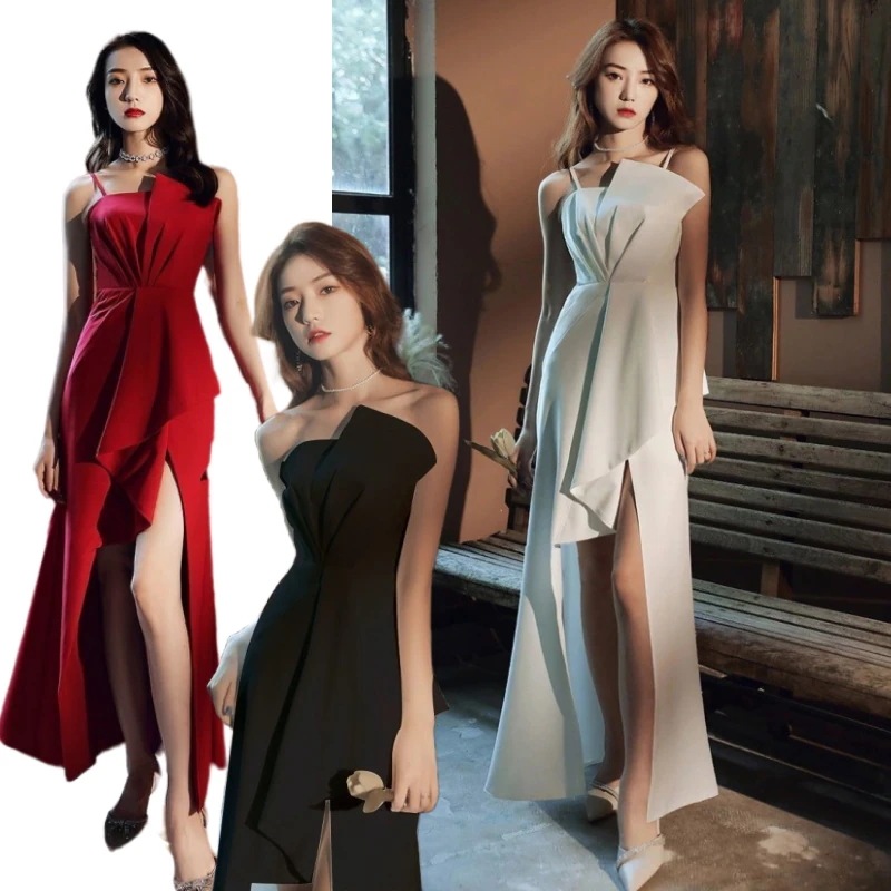 セクシーなキャミソールワンピース お呼ばれドレス 二次会 披露宴 謝恩会 上品 着痩せマーメイドドレス