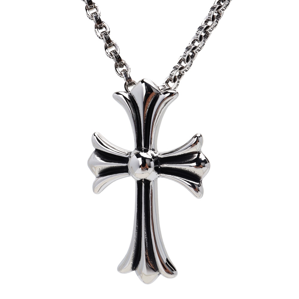 ステンレス クロスネックレス [n819-n169]