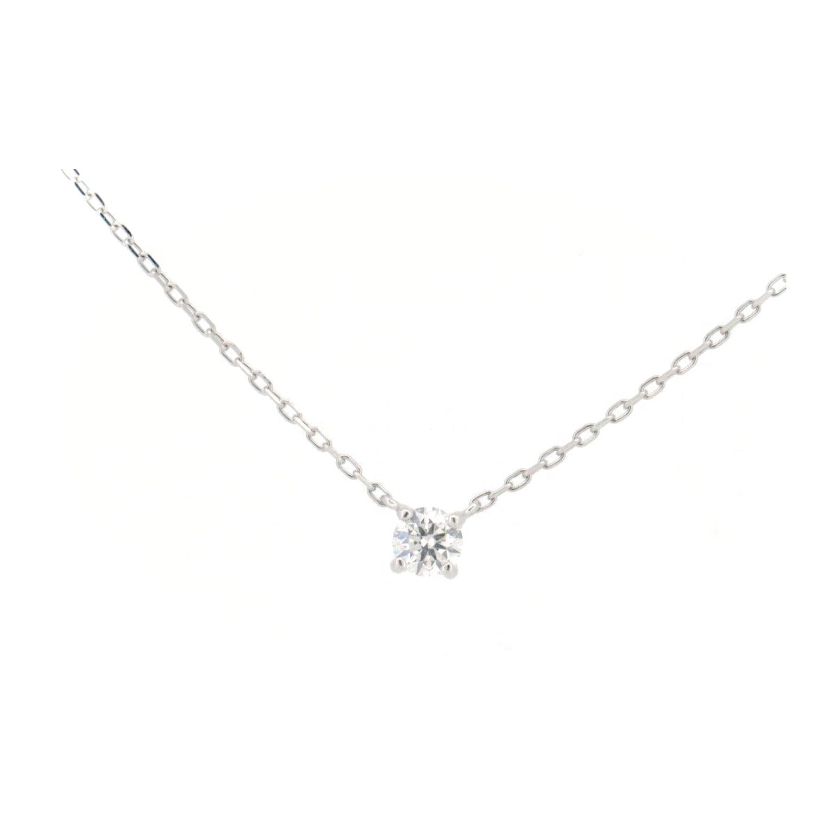 ダイヤモンド ネックレス 0.113ct 4℃ 一粒 Pt850(プラチナ) 質屋出品 28,600円