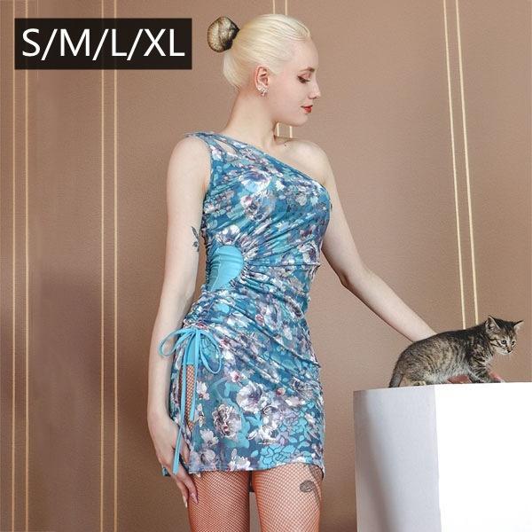 社交ダンス ドレス ダンスドレス ダンスウェア チャチャチャ ルンバ サンバ レッスン着 ノースリーブ 肩出し 花柄パッド付き ステージ