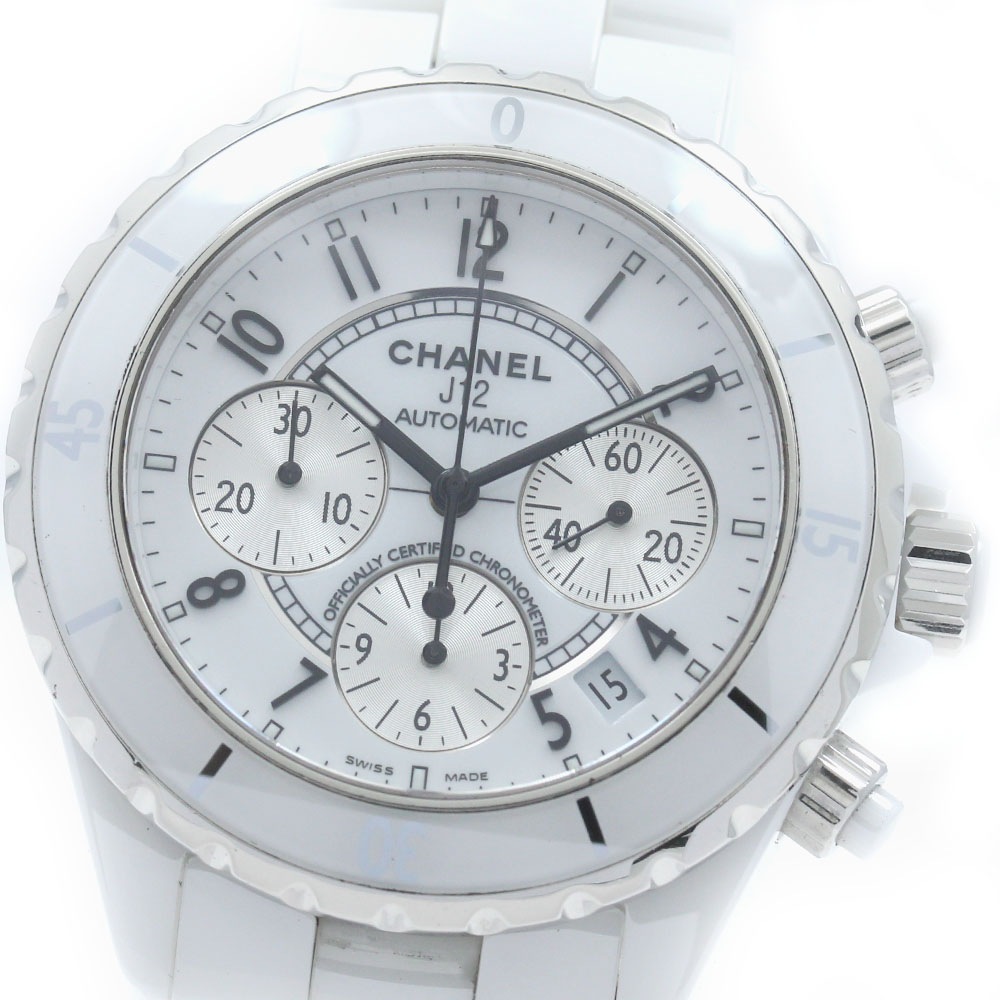 シャネル CHANEL H1007 J12 ホワイトセラミック 自動巻き メンズ 良品 _849855【中古】