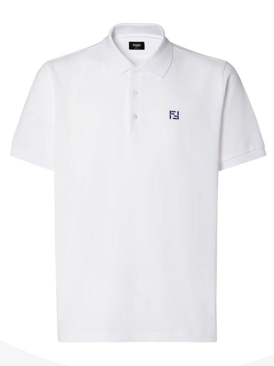 FENDI Men Polo Shirts FY1309AY0I F0QA0 Bianco