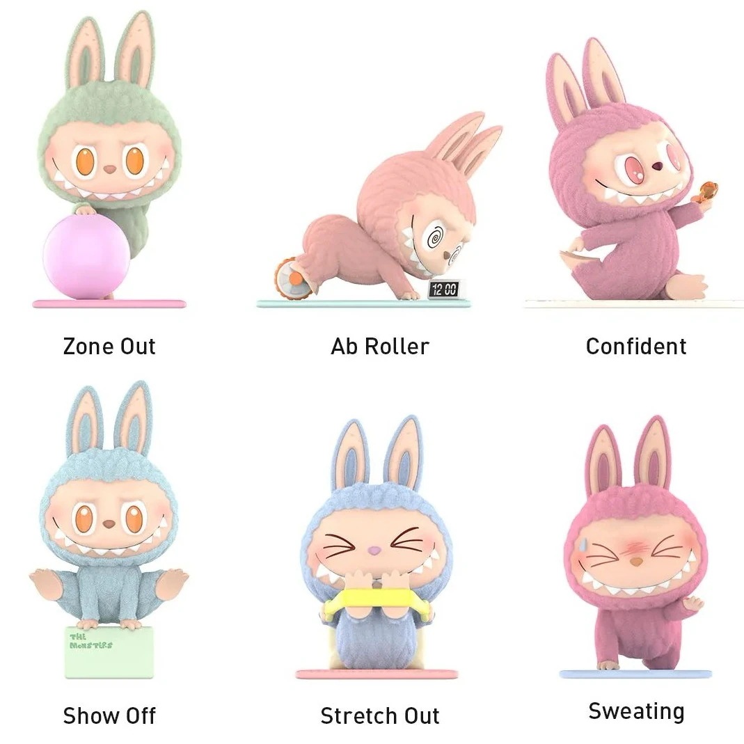 公式正規品POP MART LABUBU THE MONSTERS らふぶ ヨガシリーズ ぬいぐるみシリーズ ガチャポン ブラインドボックス