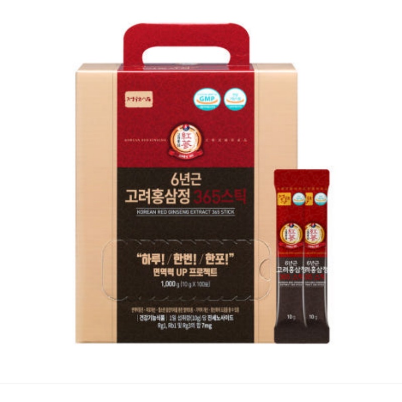 [100包] 6年根 高麗 紅参井 365スティック/韓国紅参/高麗紅参 免疫力強化/疲労回復/更年期支援/韓国健康補助食品/韓国紅参/高麗紅参/健康漢方 /スティック