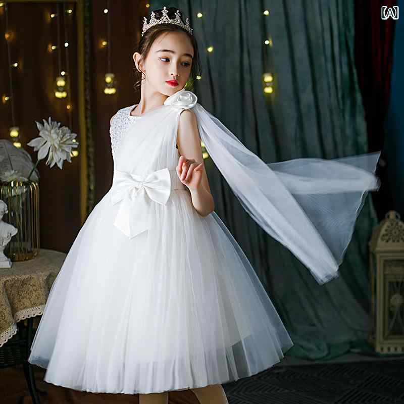 キッズ パーティードレス ジュニア ファッション 女の子 ドレス プリンセス フラワーガール 結婚式 子供 パフォーマンス 服 チュチュ スカート