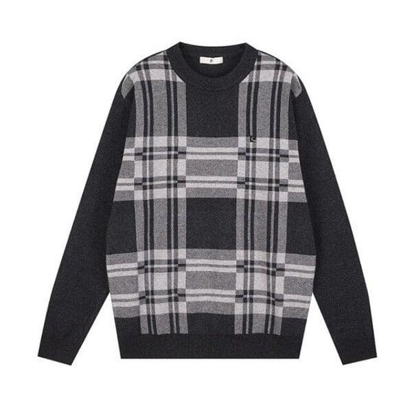 カジュアル] PMKRM4311ビッグチェック ジャカードラウンドニット (P002953854)