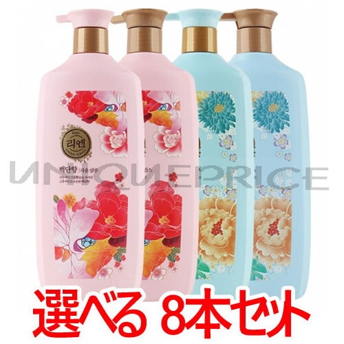 LG生活健康/リエン香りが美しい！漢方シャンプー4ea+ コンディショナー4ea /リエン/ ReEn 水色 香りの沈丁花シャンプー950ml + コンディショナー 950ml / 髪の香まで美し 8,308円