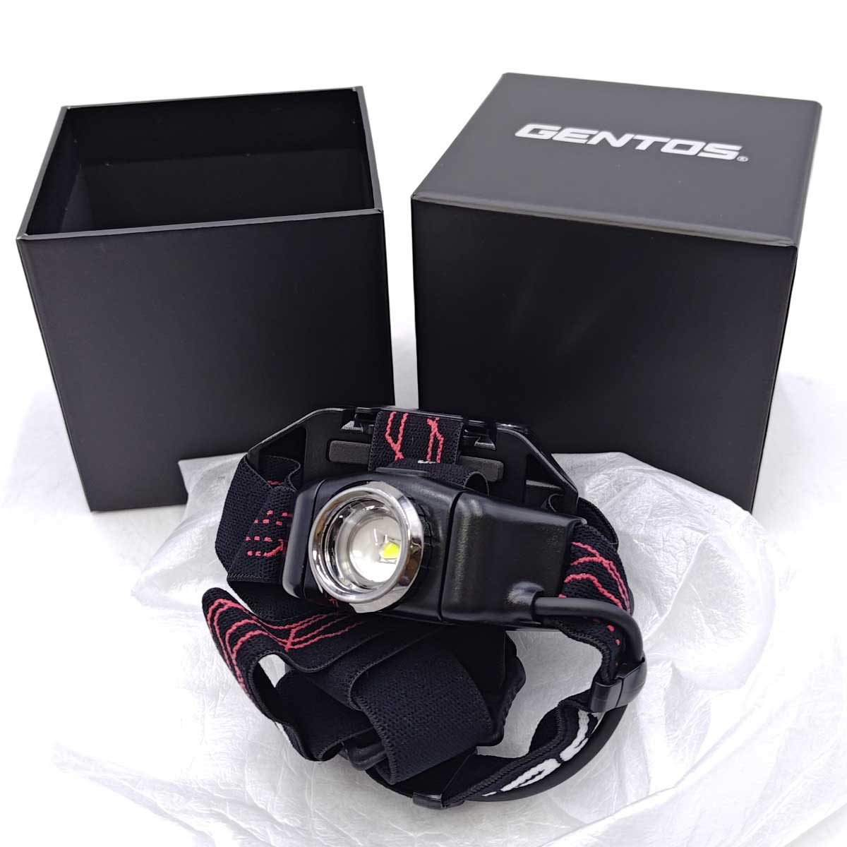 【中古・未使用品】ジェントス Gシリーズ ヘッドライト GH-001RG GENTOS ヘッドランプ