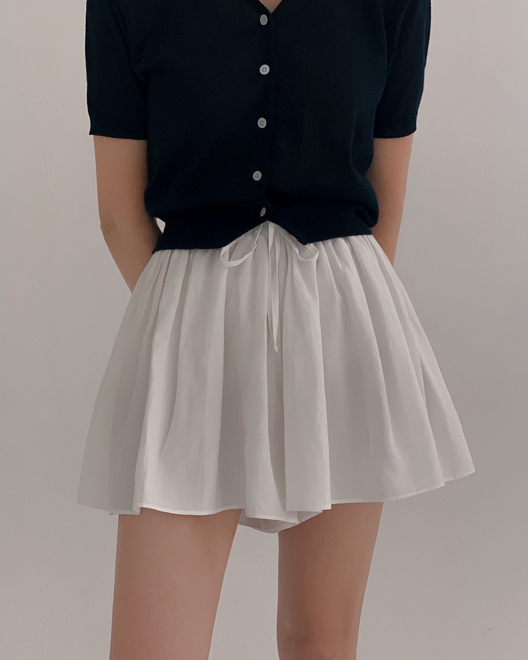 ビーターリネンバンディングスカート韓国ファッション レディース