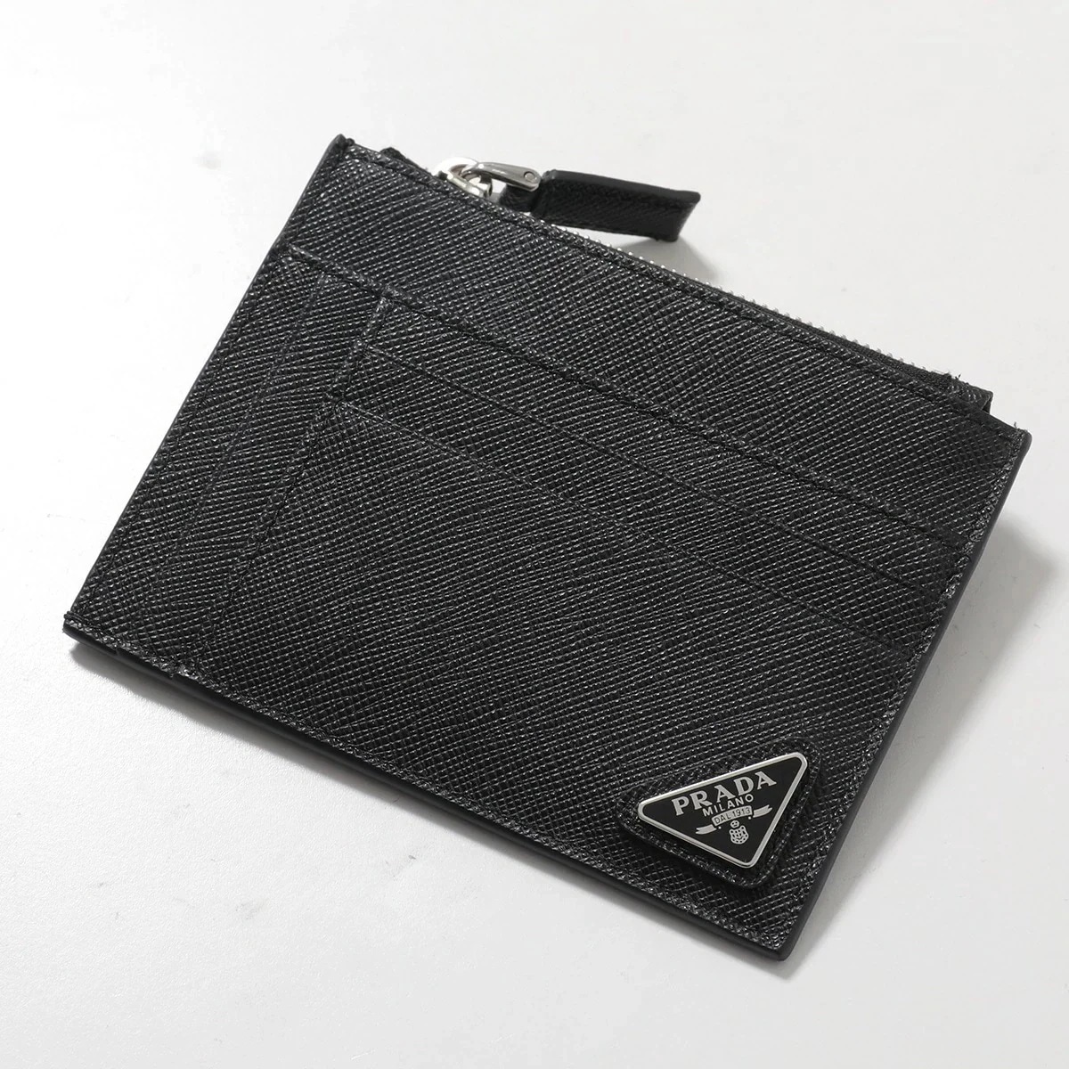 PRADA プラダ コインケース 2MC067 QHH メンズ サフィアーノレザー トライアングルロゴ カードケース フラグメントケース F0002/NERO