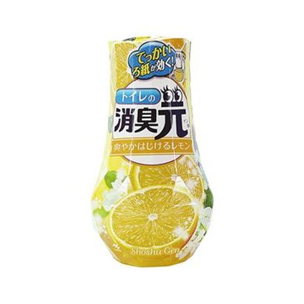 （まとめ）小林製薬 トイレの消臭元爽やかはじけるレモン 400ml 1セット（5個）[x10セット]