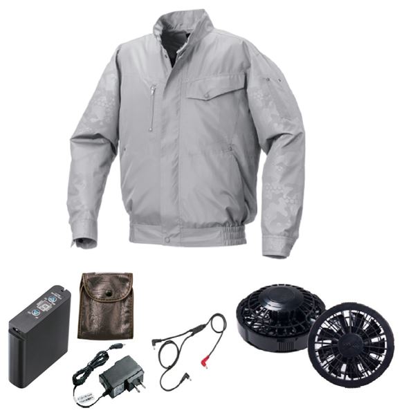 KU92000 空調服 R ポリエステル製 エンボスプリント FAN2200B・RD9261・LIPRO2セット グレー×グレーエンボス LL 12,551円