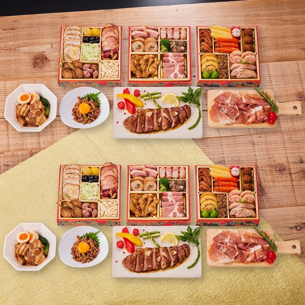 おせち 早割 予約 おせち料理 板前魂の肉三昧おせち 2個セット 和洋風 三段重 3人前×2個 30品目 豚角煮 生ハム ユッケ風ローストビーフ ステーキ 付き 肉おせち 送料無料 2025 2026