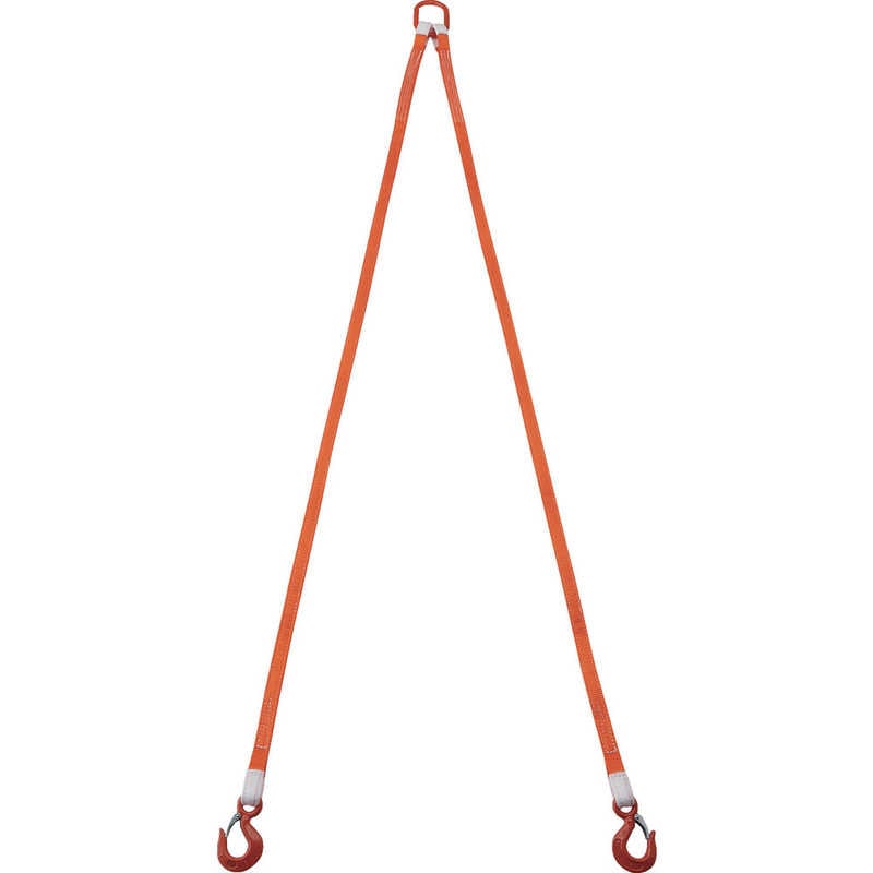 トラスコ中山　TRUSCO2本吊ベルトスリングセット25mm幅X2m吊り角度60時荷重086t(最大使用荷重1t) 　G252P20
