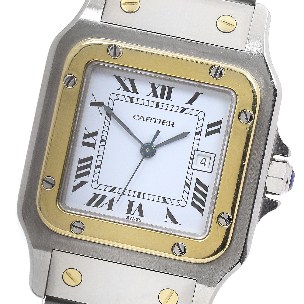 カルティエ CARTIER サントスガルベLM YGコンビ 自動巻き メンズ _902866【中古】