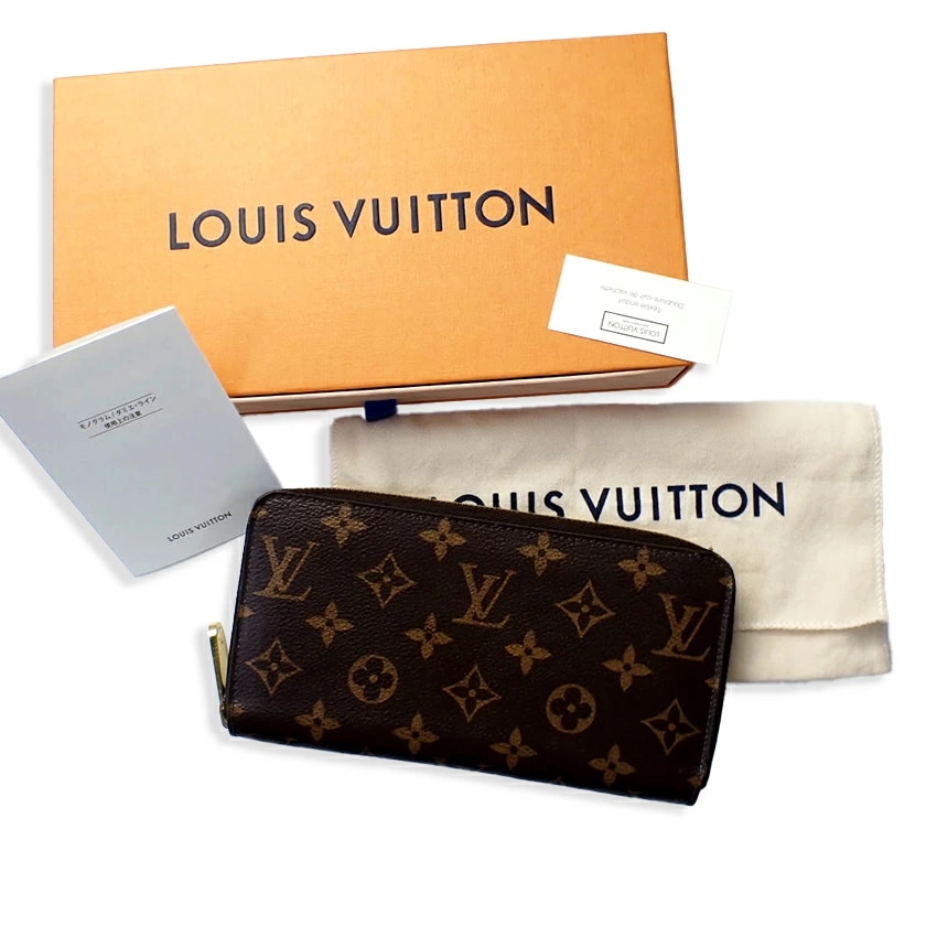 【中古】Louis Vuitton モノグラム×ローズバレリーヌ M41894 ジッピーウォレット CA1109 長財布[b45-15］