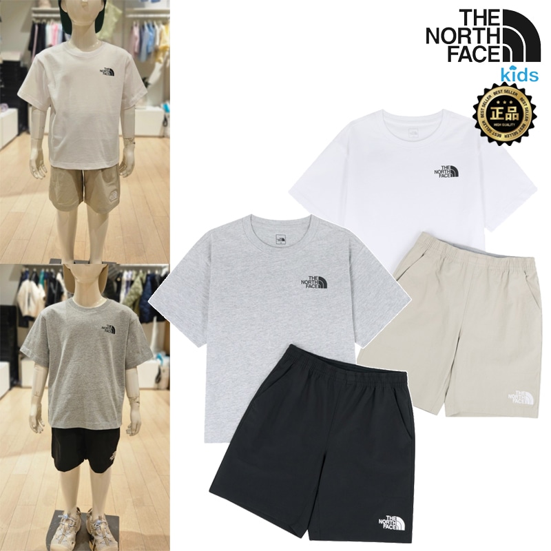 NT7US21 KS DAILY MOTION SET 26SS 160大人もOK キッズ 半袖Tシャツ 5分丈ショートパンツ 上下 夏レジャー 旅行 外遊び 通園 コーデ提案 サンダル 帽子 公園