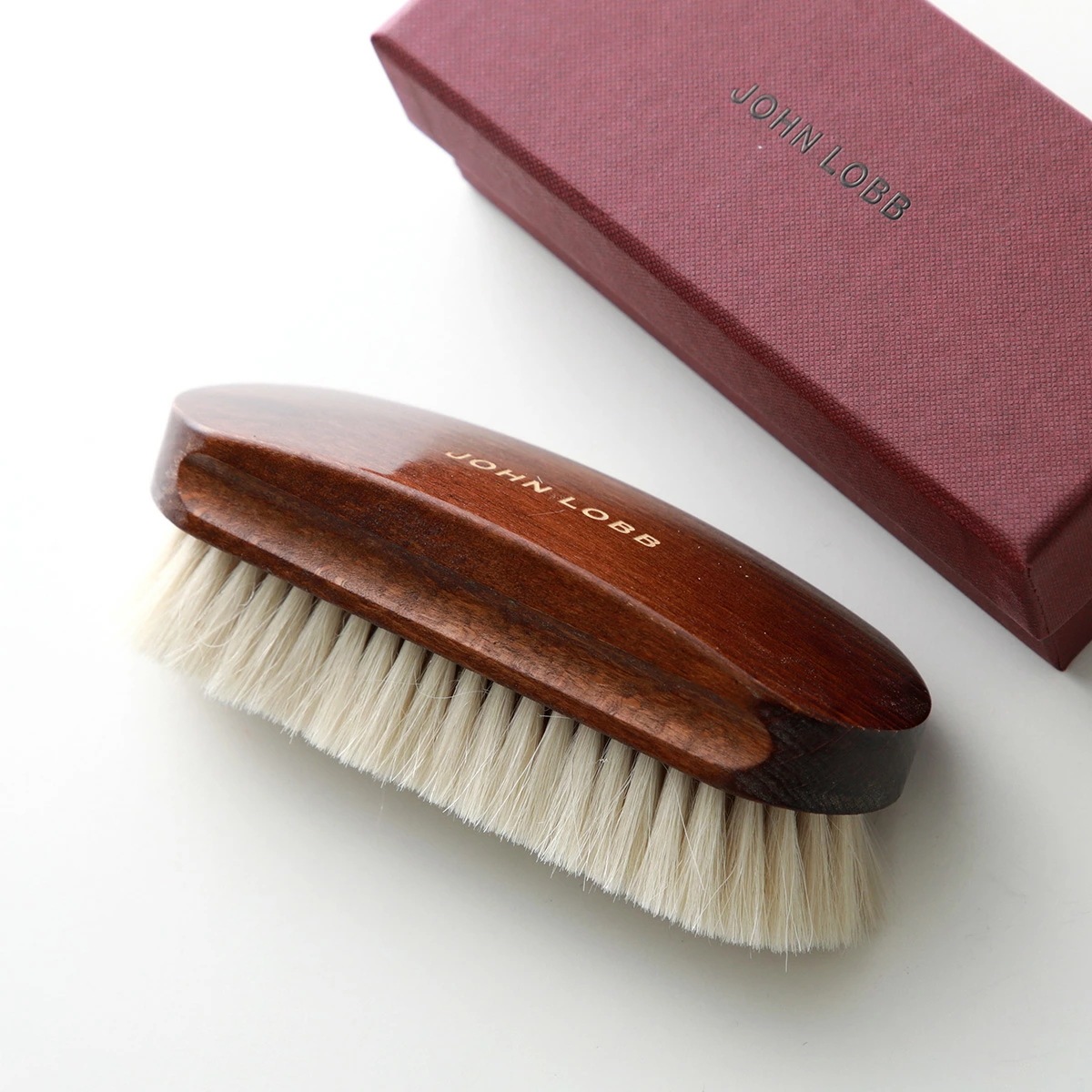 JOHN LOBB ジョンロブ シューズブラシ SOFT BRUSH ソフト ブラシ XBRU02L メンズ ロゴ シューズケア シューケア 1X/BROWN