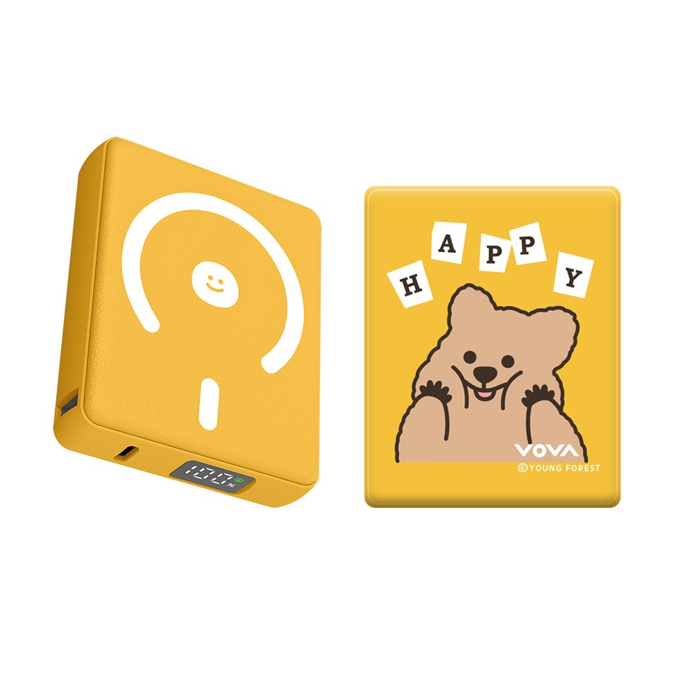 ボバXフラワーカー高速ワイヤレス充電マクセーフ補助バッテリー10000mAh 22.5W