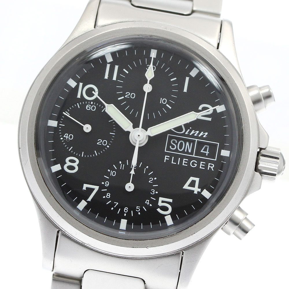 ジン Sinn 356.FLIEGER フリーガー クロノグラフ 自動巻き メンズ _950914【中古】