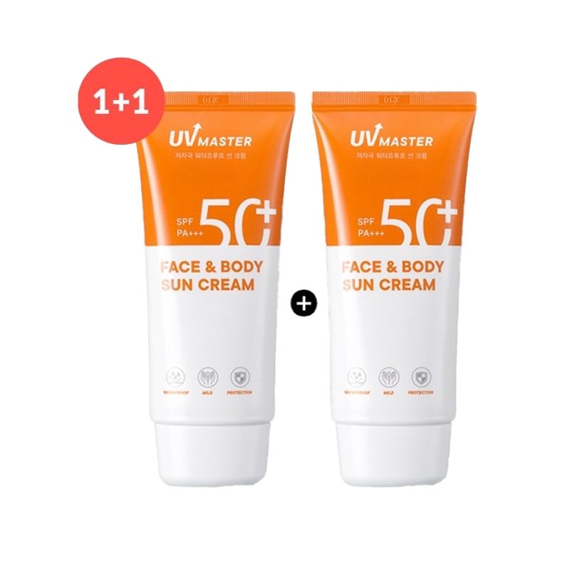 【1+1】 UVマスター フェイス&ボディ 日焼け止め SPF50+ PA+++ 80mlx2個