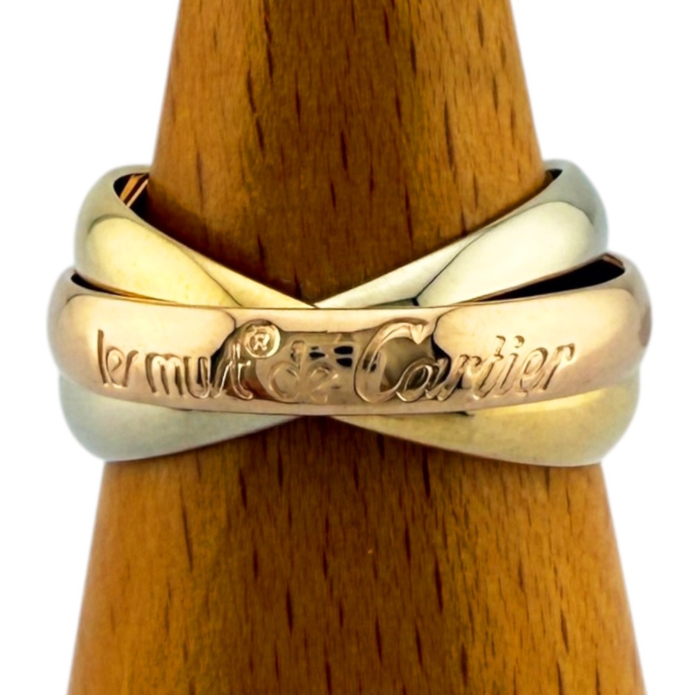 カルティエ トリニティ リング 指輪 14.5号 18金 K18イエローゴールド CARTIER 中古 美品