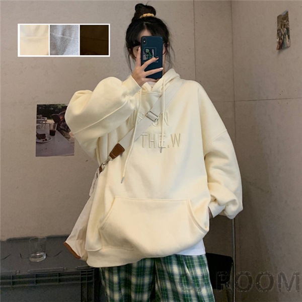 パーカー レディース プルオーバーパーカー 大きいサイズ 裏起毛 刺繍 ポケット フード付き 秋冬 Vcspiscinas Com