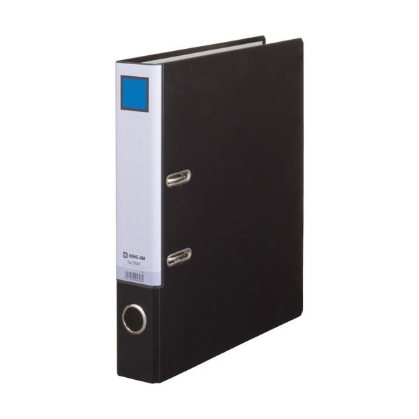 (まとめ) キングジム レバー式アーチファイルA4タテ 2穴 300枚収容 背幅50mm 黒 3593クロ 1冊 (×30セット)