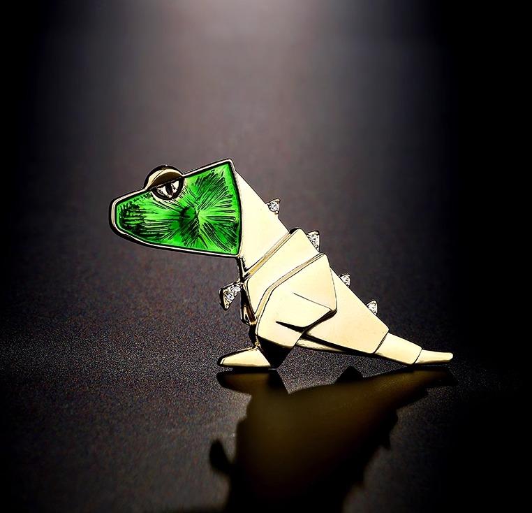 ブローチ おしゃれ スーツ ピン 装飾 個性 女性 韓国 かわいい 小さい 恐竜 コート カーディガン ハイエンド 精巧 セレモニー 入園式 お母さん