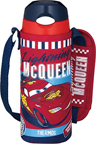 サーモス 水筒 真空断熱ストローボトル 400ml カーズ ネイビーレッド 保冷
