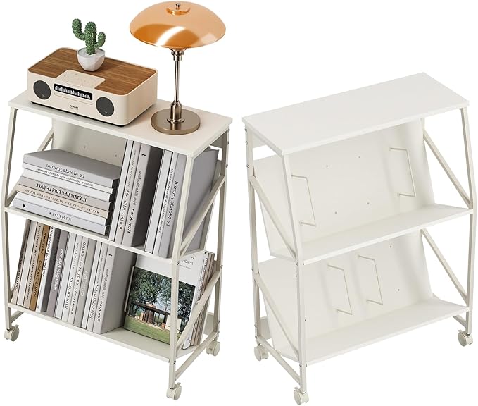 ファイルラック 3 段ファイルワゴン 幅 60× 奥行 30× 高さ 83.5cm キャスター付 A4 書類収納 ホワイト