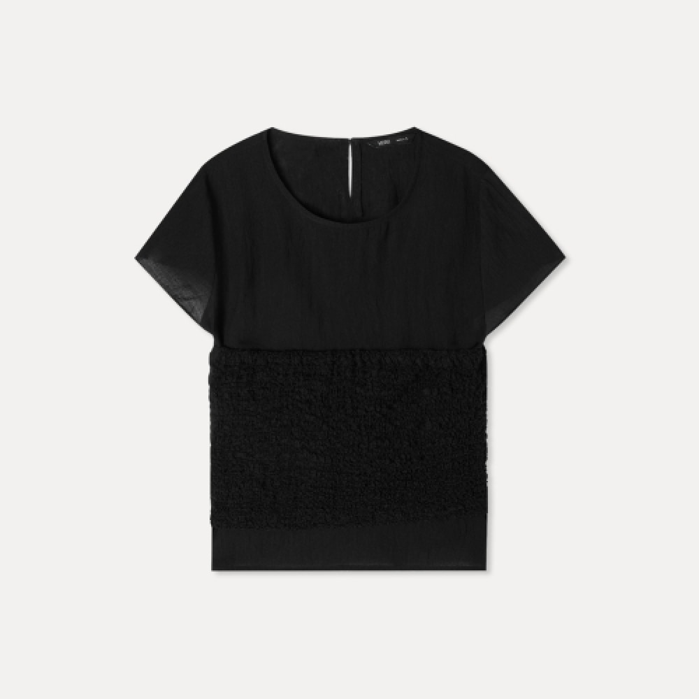 MIXXO トップレイヤードシアーブラウス RE BWF609B_MIWBWF80QB