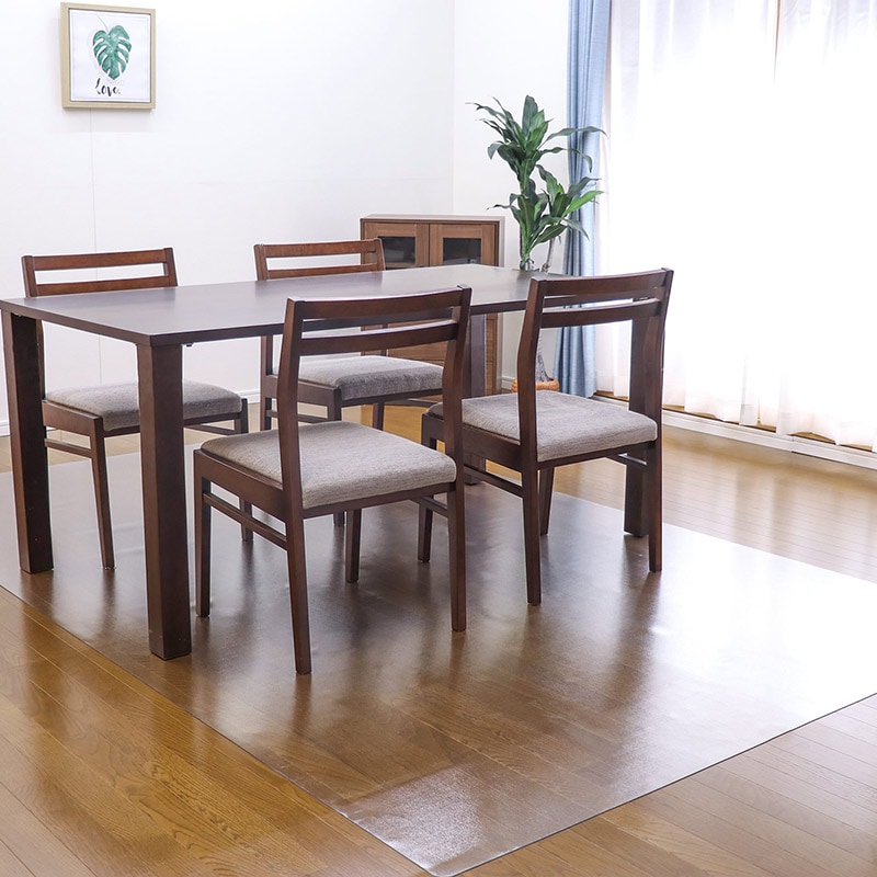 PVCフロアマット フローリング 150190cm 抗菌 撥水 フロア 傷防止 保護マット 耐熱